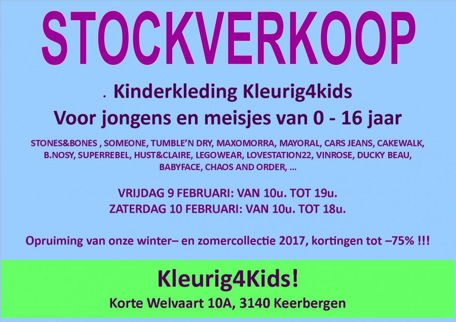 Gevoelig voor forum een vuurtje stoken STOCKVERKOOP Kinderkleding van 0 - 16 jaar