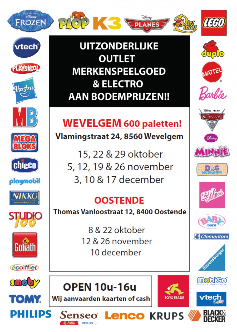 Outlet merkenspeelgoed en electro