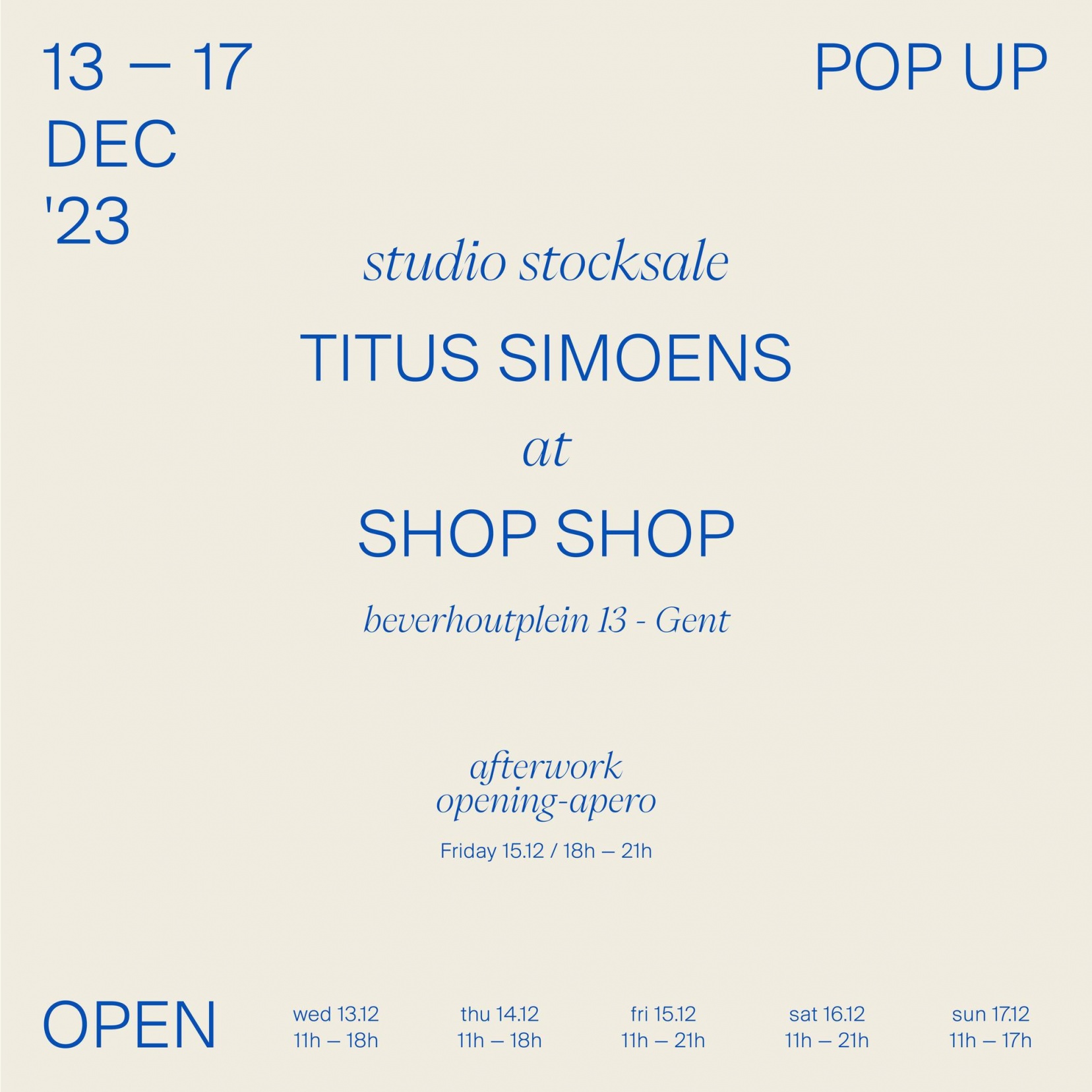Titus Simoens stocksale - 1