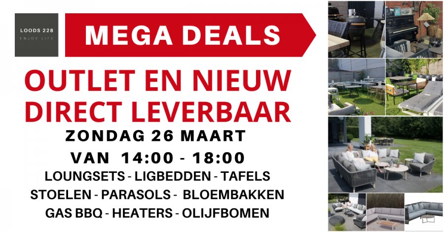 Uitsteken terug ongezond Outlet verkoop tuinmeubelen, decoratie, bloembakken, etc...