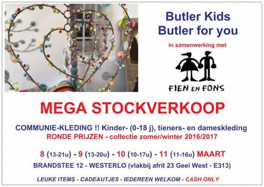 compressie Slovenië Kliniek Stockverkoop Butler kids, Butler for you en Fien & Fons
