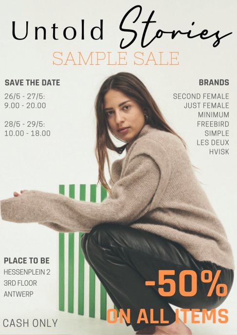 Untold Stories sample sale