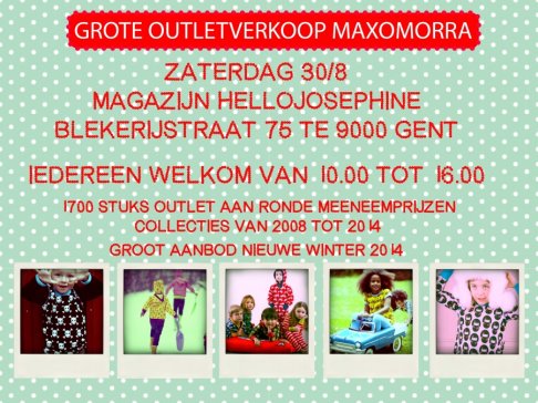 Uitzonderlijk grote outletverkoop van Maxomorra kinderkledij