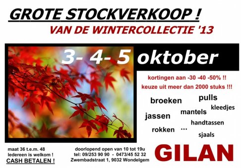 Grote stockverkoop wintercollectie 2013 merkkledij voor dames