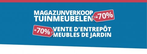 Tuinmeubelen magazijnverkoop