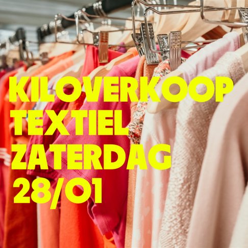 Kiloverkoop textiel Kringwinkel 't rad