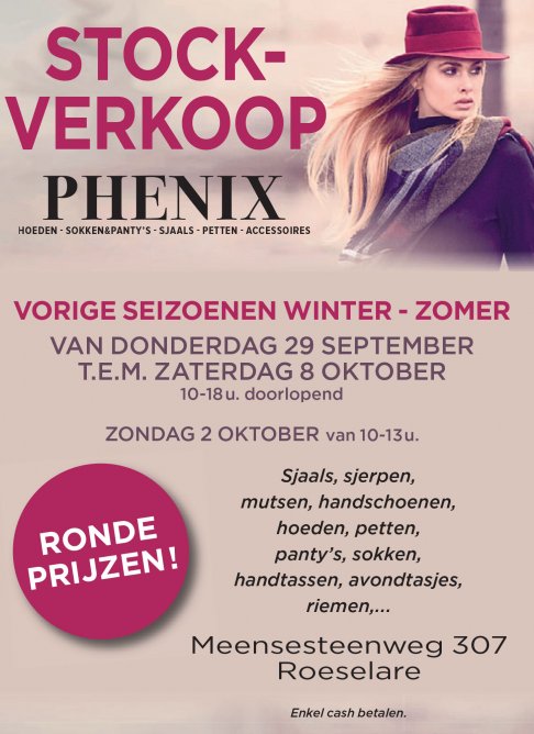 Stockverkoop Phenix Roeselare 