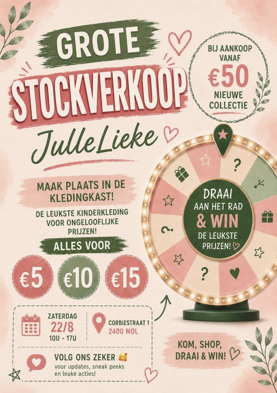 Grote stockverkoop Jullelieke