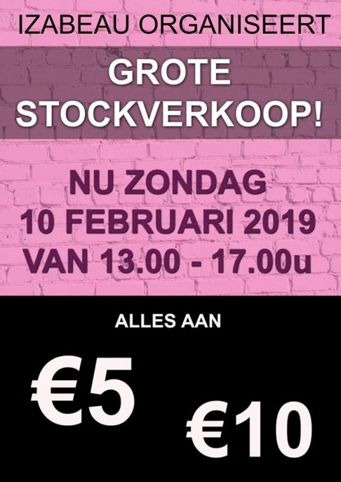 Stockverkoop bij izabeau (damesmode)