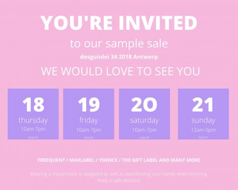 Fashionprof X Maxlabel sample sale