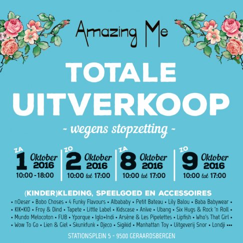 Totale uitverkoop Amazing Me