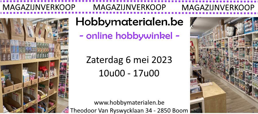 Magazijnverkoop LadyViolet Hobbymaterialen