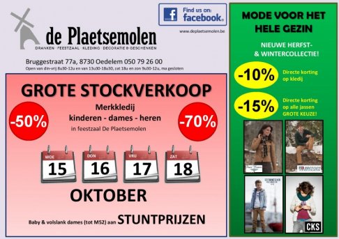 Grote stockverkoop Oedelem