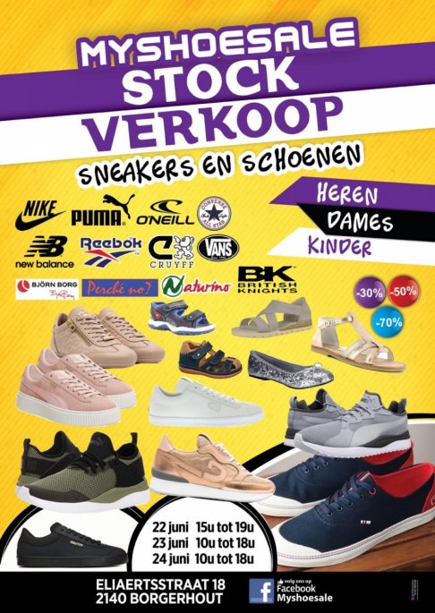 stockverkoop schoenen en sneakers