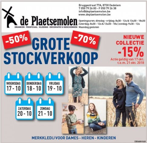 GROTE STOCKVERKOOP KLEDIJ