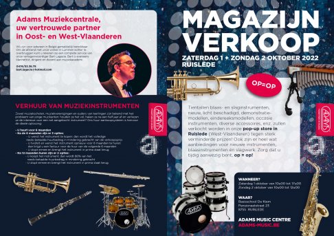 Magazijnverkoop Adams Muziekcentrale - 1