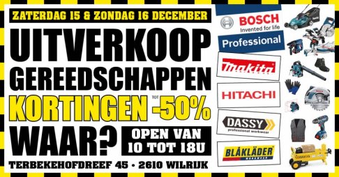 Stockverkoop gereedschappen