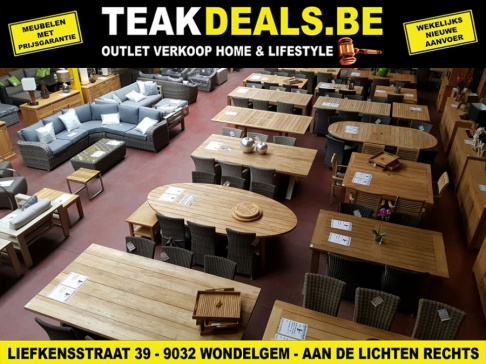 Outletverkoop Teakdeals - Teak & Alu Tuinmeubelen en Lounge sets!