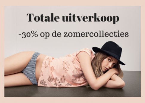 Totale uitverkoop wegens vernieuwing vanaf 30% korting