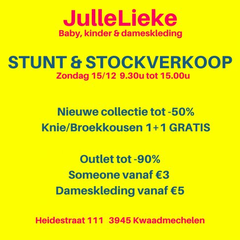 Stunt & Stockverkoop baby, kinder en dameskleding