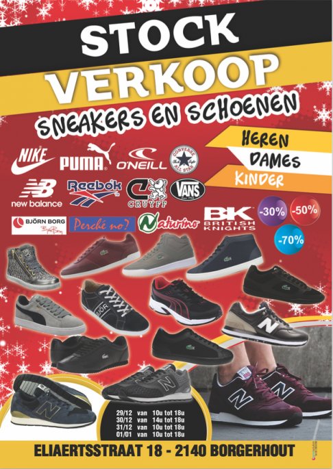 Stockverkoop schoenen en sneakers