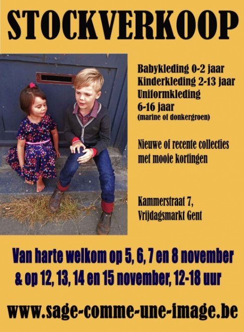 Occasionele verkoop baby-en kinderkleding Sage, winter 14-15