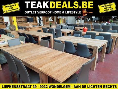 SEPTEMBER OUTLET - Interieurmeubelen - Eettafels, Stoelen, Clubzetels, Kasten, Dressoirs, Vitrines, Bureautafels, Decoratie, Badkamermeubelen, Tuinmeubelhoezen,...