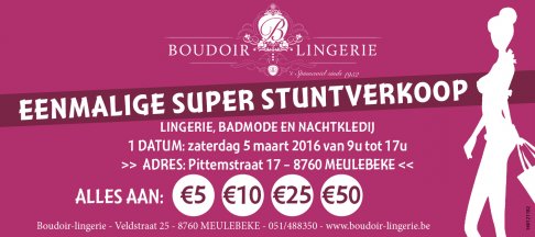 Stuntverkoop Boudoir Lingerie