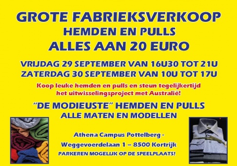 Fabrieksverkoop hemden en pulls