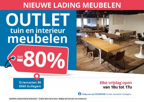 verlichten Vooroordeel Aanstellen OUTLETS: Bekijk alle meubel outlet winkels