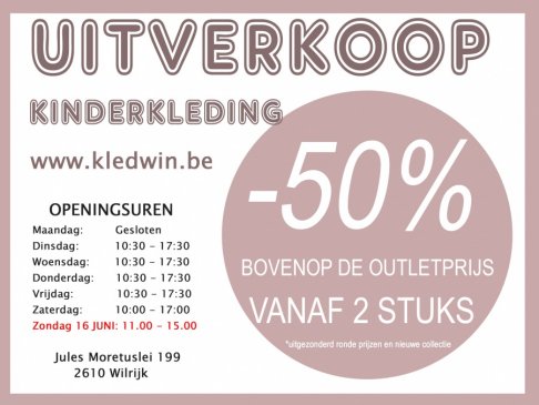 Uitverkoop kindermerkkleding