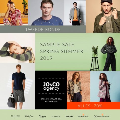 JO&CO Sample Sale Zomer 2019 van 9-11 mei - 2e ronde = ALLES -70%