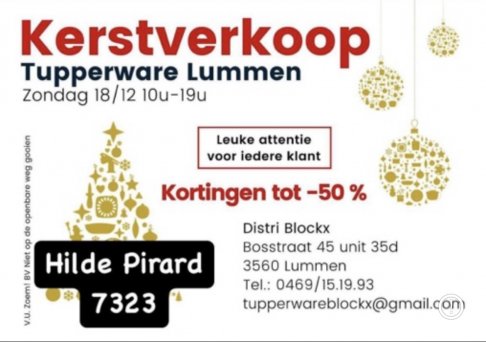 Kerst-stockverkoop Tupperware