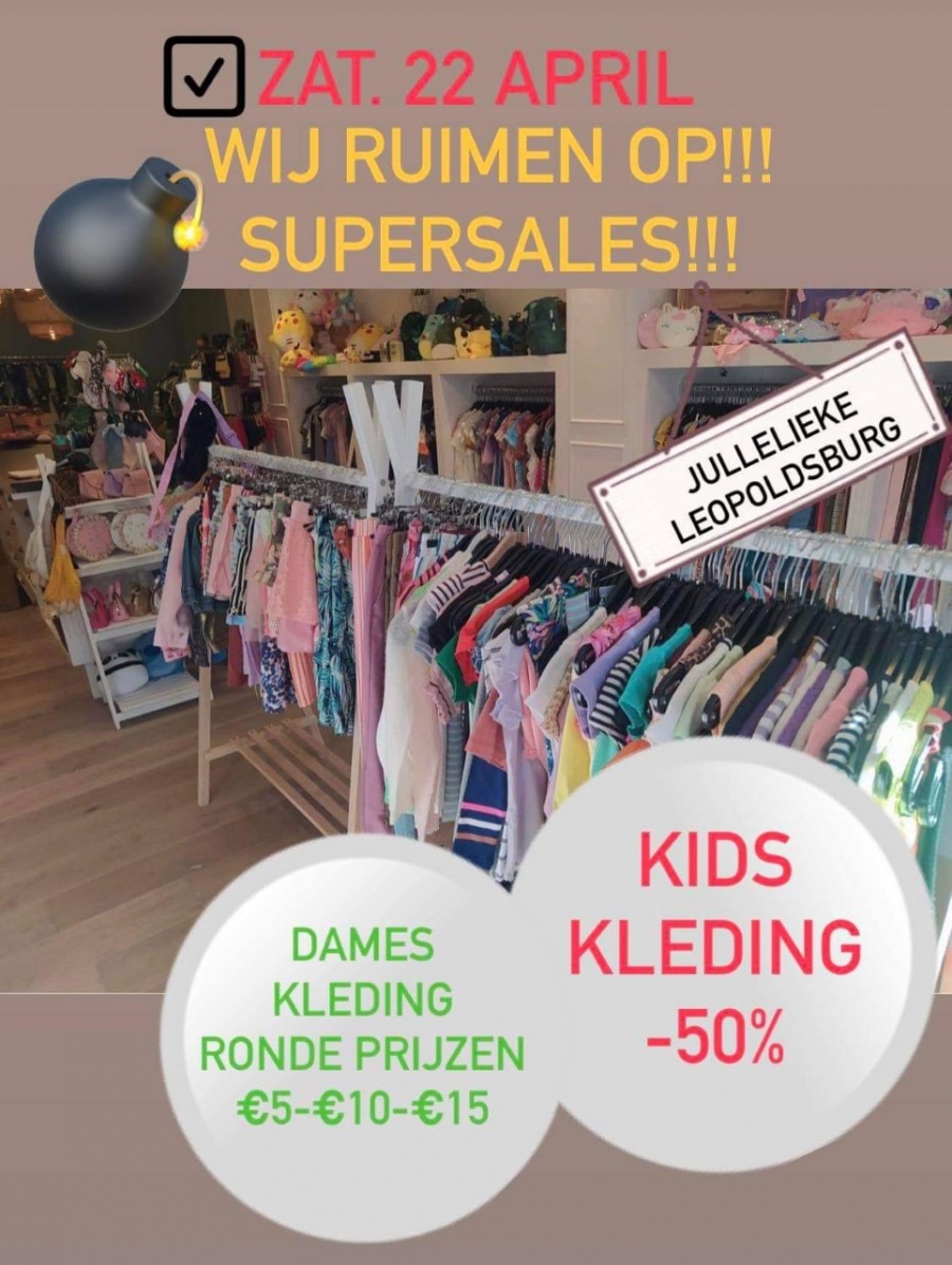 Supersales stockverkoop Jullelieke