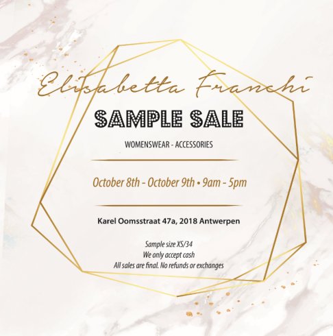 sample sale Elisabetta Franchi