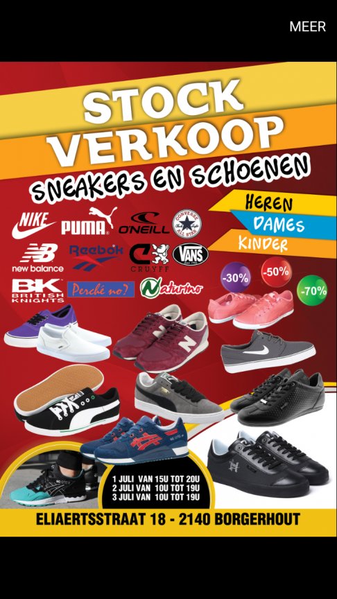 Stockverkoop schoenen en sneakers