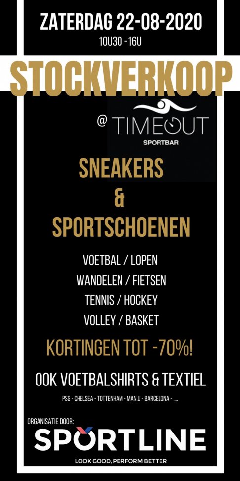 Stockverkoop van sneakers en sportschoenen