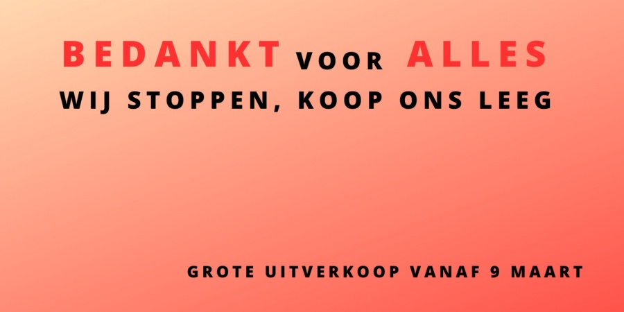 Uitverkoop geschenkenwinkel KNUS Zaventem