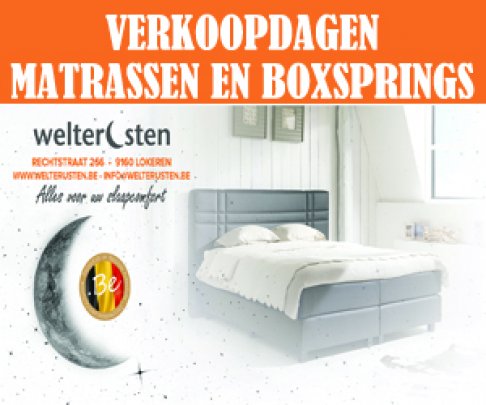 Verkoopdagen van Matrassen - Boxsprings - Bedtextiel Lente Opruiming