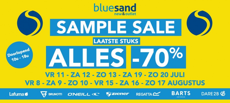 Bluesand New&Outlet sample sale en laatste stuks