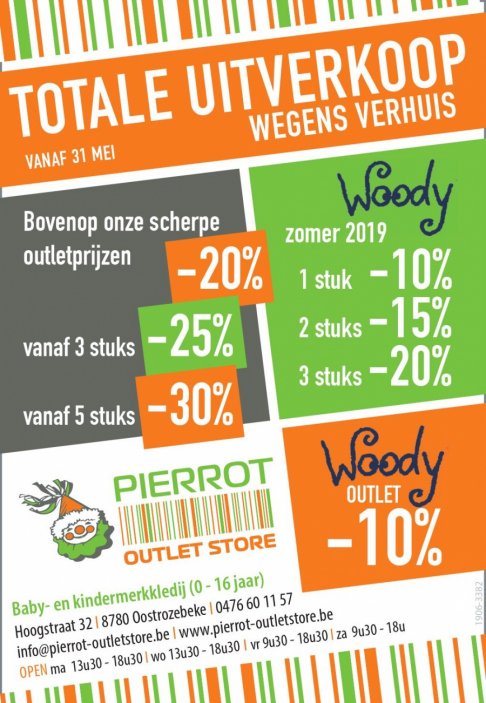 Totale uitverkoop baby- en kinderkledij wegens verhuis