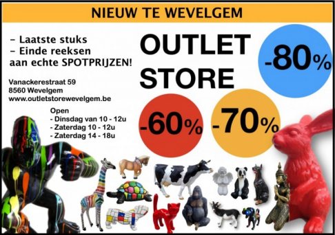 Outlet store Wevelgem - Beelden en decoratie aan stuntprijzen! - 1