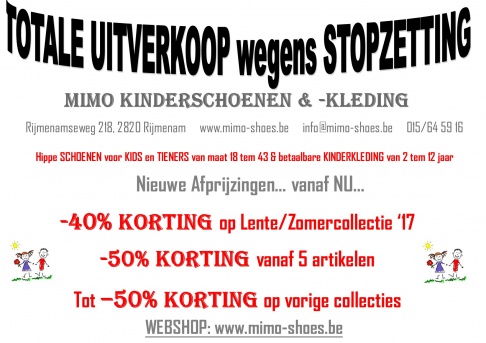 -40% KORTING op Lente/Zomercollectie 2017 (-50% vanaf 5 artikelen)