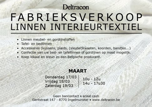 Fabrieksverkoop Linnen Interieurtextiel