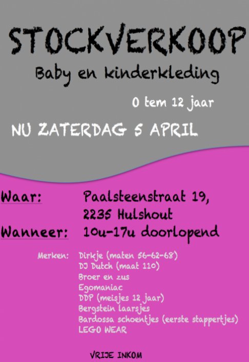 Stockverkoop baby en kinderkledij