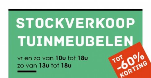 Stockverkoop Verbeke Tuinmeubelen