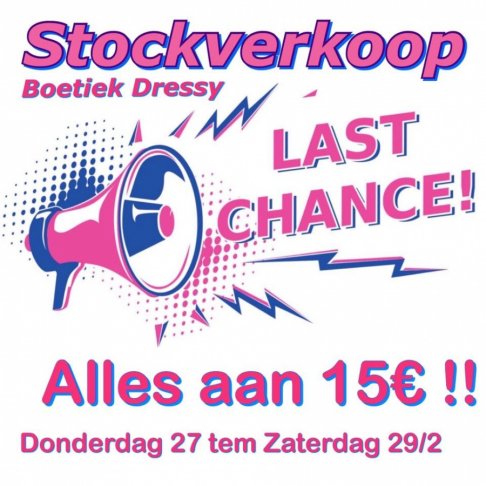 Stockverkoop Boetiek Dressy Lummen