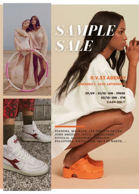 Sample sale merkkleding R.V.33 agency