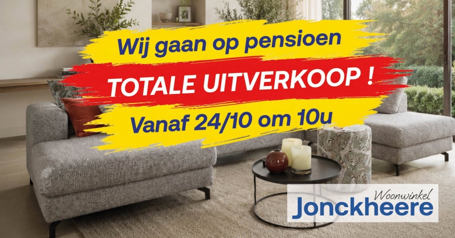 Totale uitverkoop bij Meubelen Jonckheere