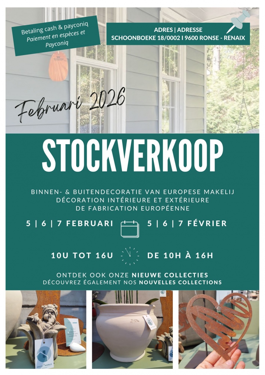 Binnen- & buitendecoratie van Europese makelij | Einde reeksen, stopzetting gamma & showroommodellen aan extra korting | Februari editie